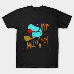 happy halloween - blue indian ringneck doodle T-Shirt